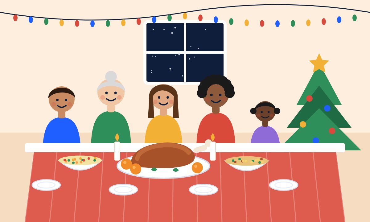 Mesa da ceia de Natal